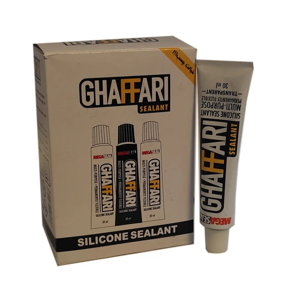 چسب سیلیکون شفاف همه کاره پمادی غفاری مدل MEGASEAL حجم 30 میلی لیتر