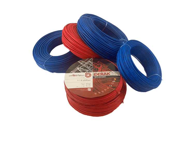 سیم برق افشان 2/5*1 مس خالص کلاف 100 متری روکش PVC دراک