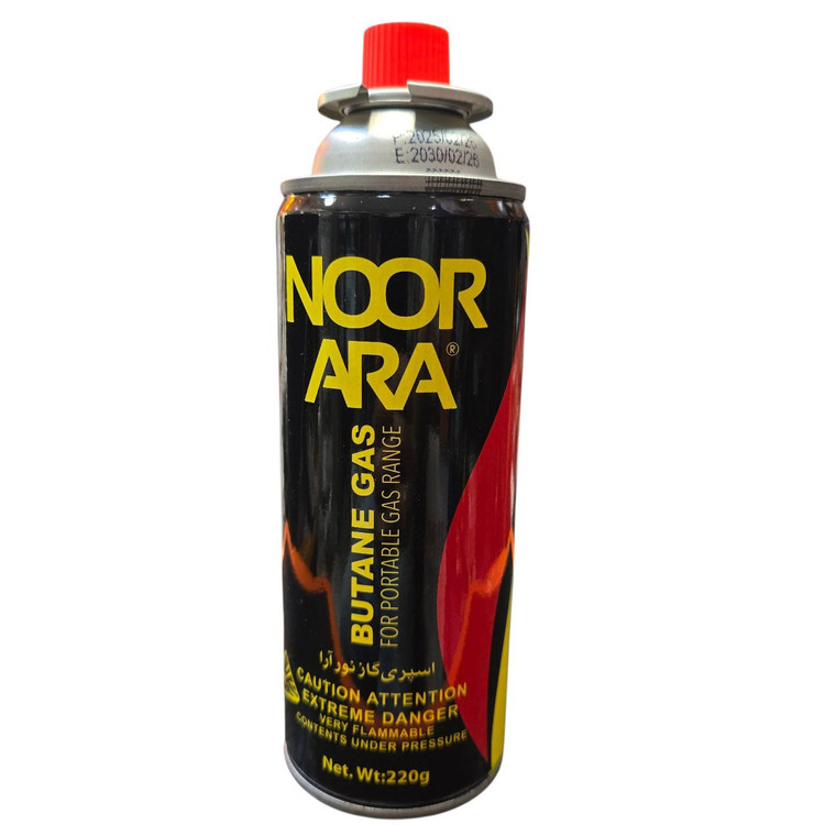 کپسول گاز مسافرتی ( تورچ یک بار مصرف ) برند نورآرا ۲۲۰ گرمی مناسب پیک نیک